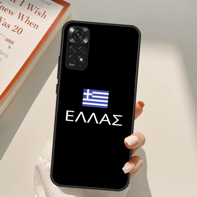 Greek Greece Flag Case For Xiaomi Redmi Note 10 8 9 11 Pro 8T 9S 10S 11S Redmi 10C 9C 9A 9T K50 K40 Gaming