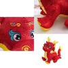 Adorable Peluche Dragon du Zodiaque Chinois 2024 Mascotte Rembourrée Coton PP Rouge