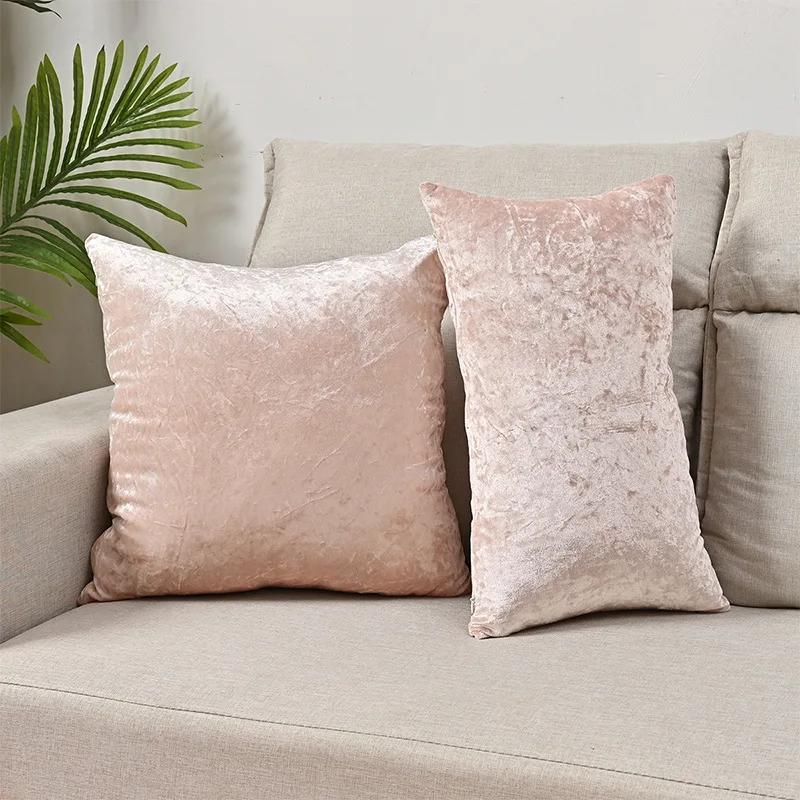 Ice Velvet Cushion Cover Pillowcase Soft Comfortable Decorative Cushions Cover for Sofa Nordic 30X50 45X45 50X50CM