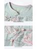 Chinese-Style Ramie Cheongsam Dress with Artistic Lotus & Fish Embroidery and Frog Buttons - Summer New Style