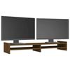 Monitor Stand Honey Brown 100 X 27 X 15 Cm Solid Pine Wood