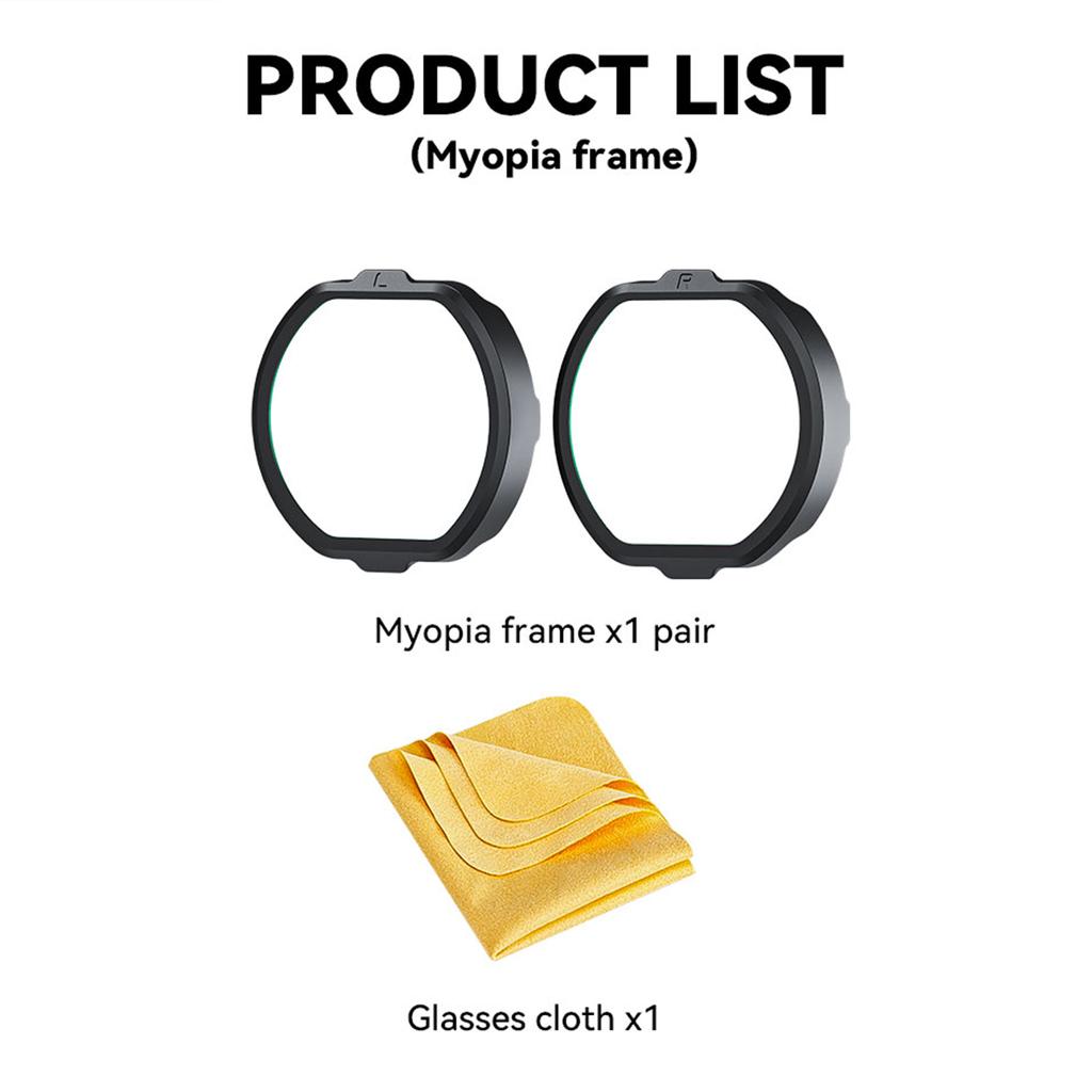 Lightweight Frame Lens Anti-Scratch Rings for PS VR2 Glasses Anti-Dirty Frame with Storage Bag Clean Cloth Replacement
