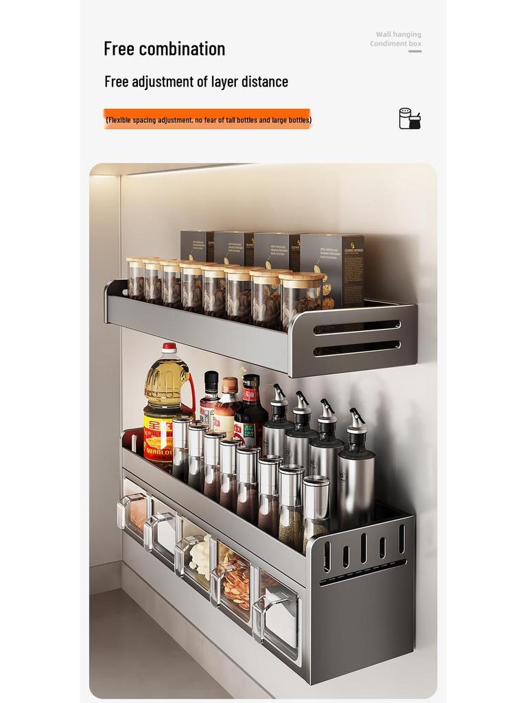 Saldi Scaffale da cucina per dispensa, ripiano per barattoli di spezie in plastica, organizzatore - Banggood alia Mobile-arrival notice