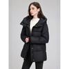 Women S Mid Length Hooded Padded Cotton Coat Slim Fit Casual Outerwear