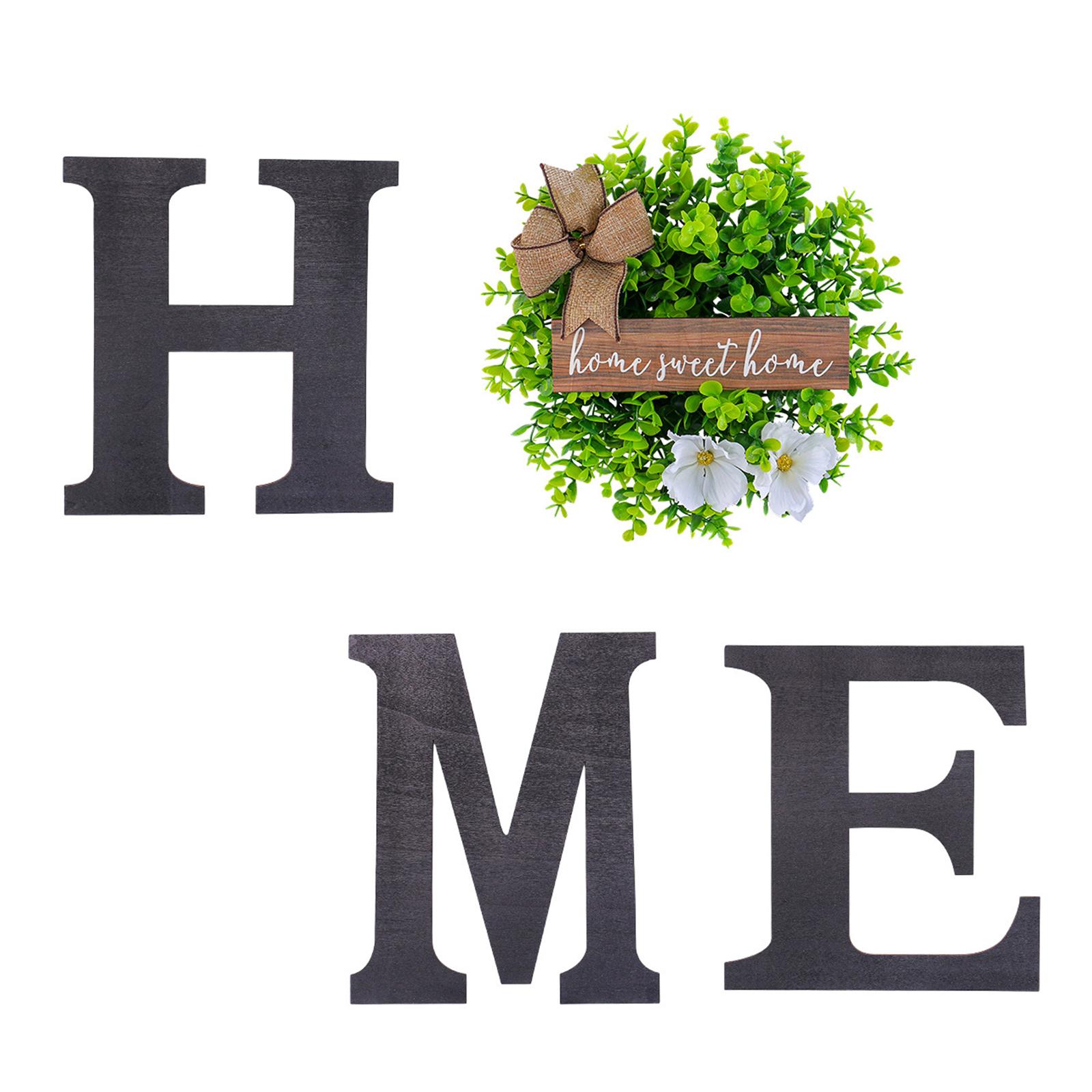 

Alphabet HOME Wooden Plaque Home Wooden Art Decorative Door Hanging Wall Hanging One Size жёлтый