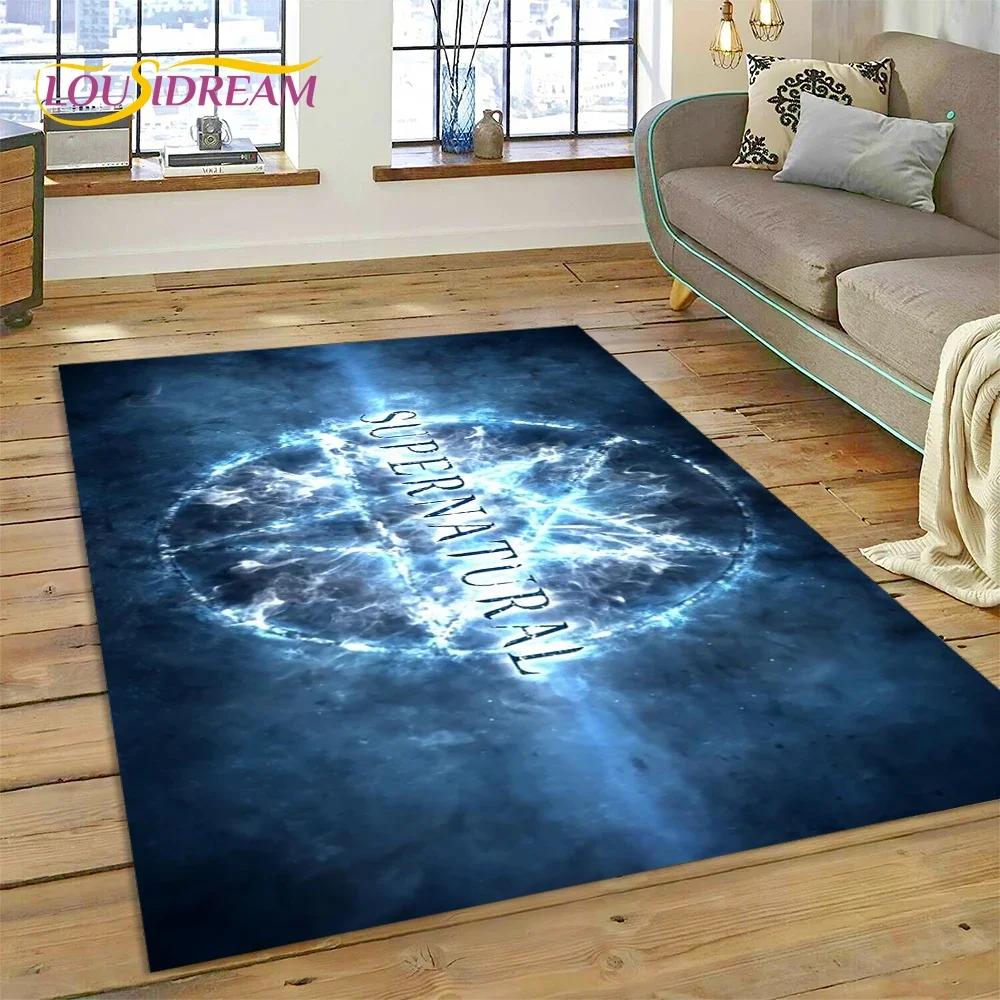SPN Newest Supernatural Dean Sam 3D Carpet Rug for Bedroom Living Room Home Sofa Decoration,Children Game Large Decor Floor Mat