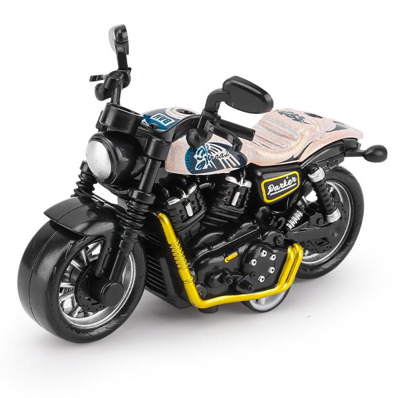 Trendy Mini Motorcycle Keychain Pendant: Cool Model Figurine Car Keyring Toy