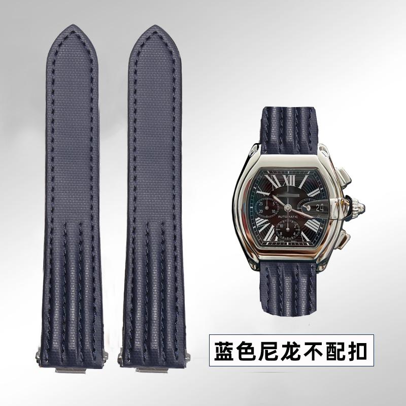

19мм 20мм Для Cartier Roadster W6206018 W6206017 Ремінець для годинника зі справжньої шкіри Чоловічий Замінний Ремінець для годинника з коров ячої шкіри Нейлоновий Браслет ремінь 20mm
