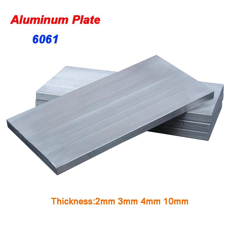 6061 Aluminium Flachblech Aluminiumstange Metallplatte Dicke 2mm 3mm 4mm 10mm Länge 500mm Kundenspezifisch