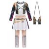 Kids Girls Anime Cartoon POP Singer Super Star Printed Jumpsuit Bag Set Halloween Cosplay Costumes