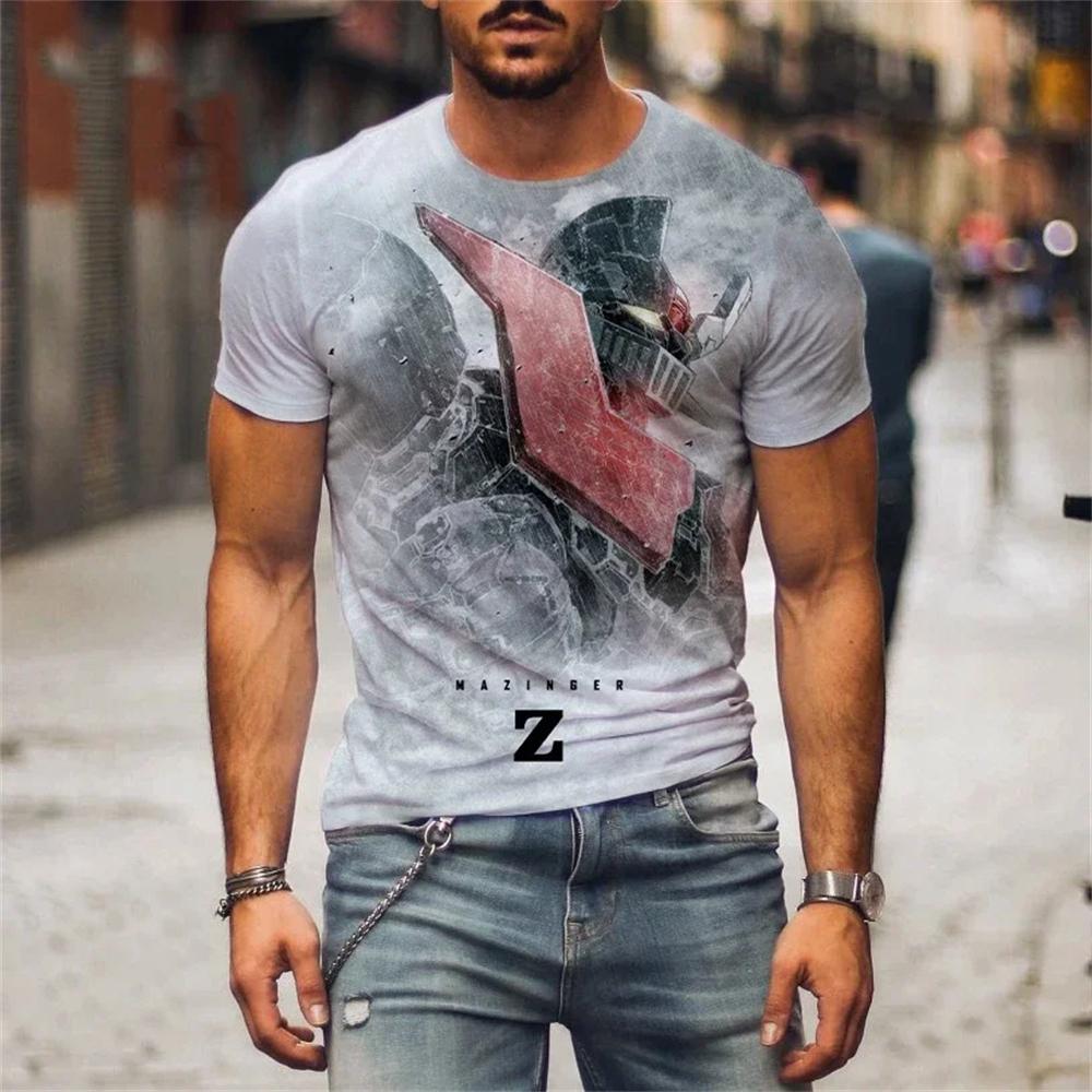 New Mazinger Z T Shirt Anime Robot 3D Printed Men Woman Short Sleeve T-Shirts Fashion Streetwear Harajuku Kids Tops Tees