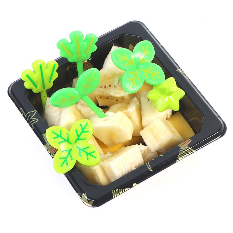 8Pcs/Set Fruit Fork Toothpick Leaves Decoration Lunch Box Bento Accessories