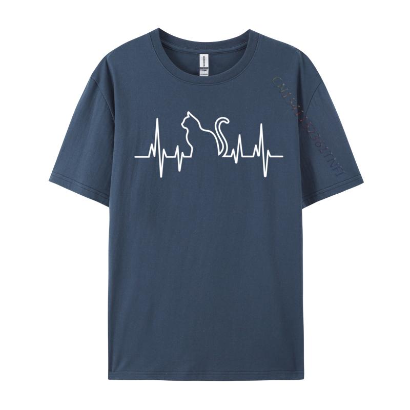 Heartbeat Cat Lover Cat Lover Heartbeat Funny Cute Cat Leisure T Shirts Fashion Unisex T Shirt Printed On Sweatshirts