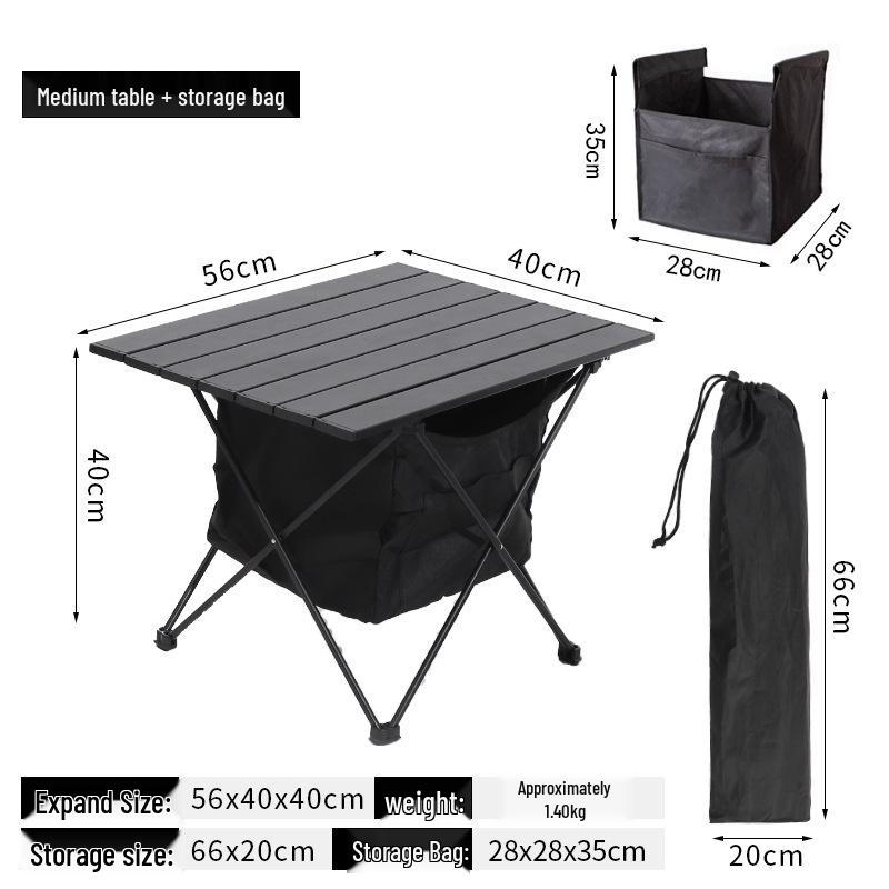 Lightweight Aluminum Alloy Portable Folding BBQ Picnic Table