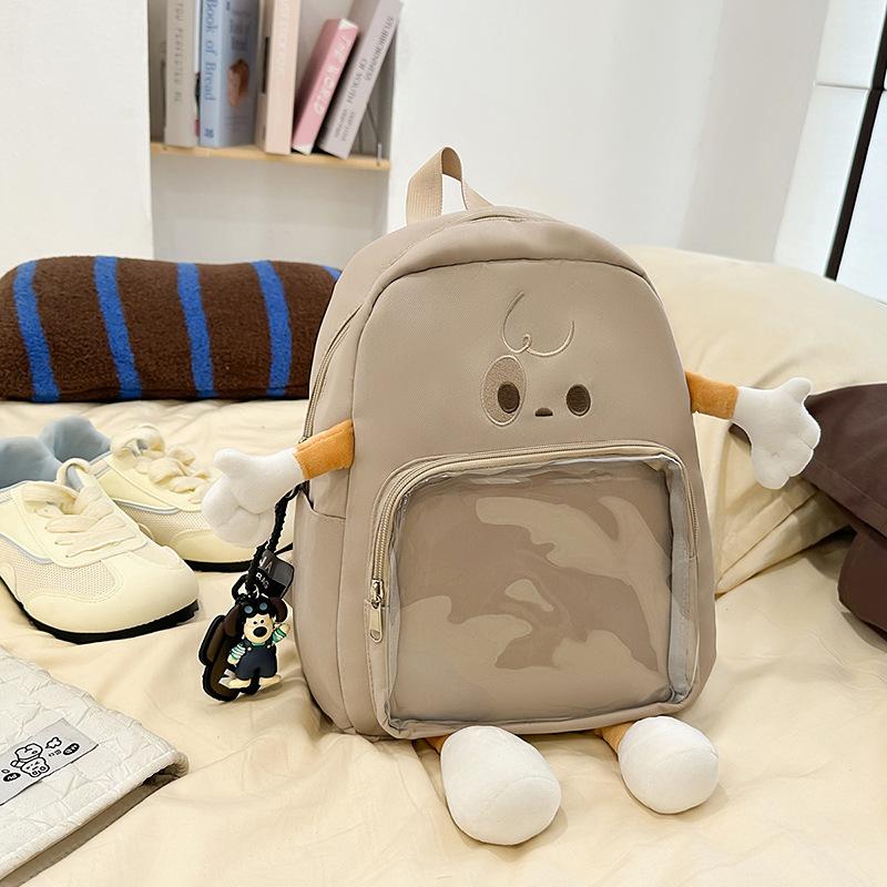 Schoolbag1011 new cartoon transparent pain bag girl backpack large capacity student class messenger bag tote bag