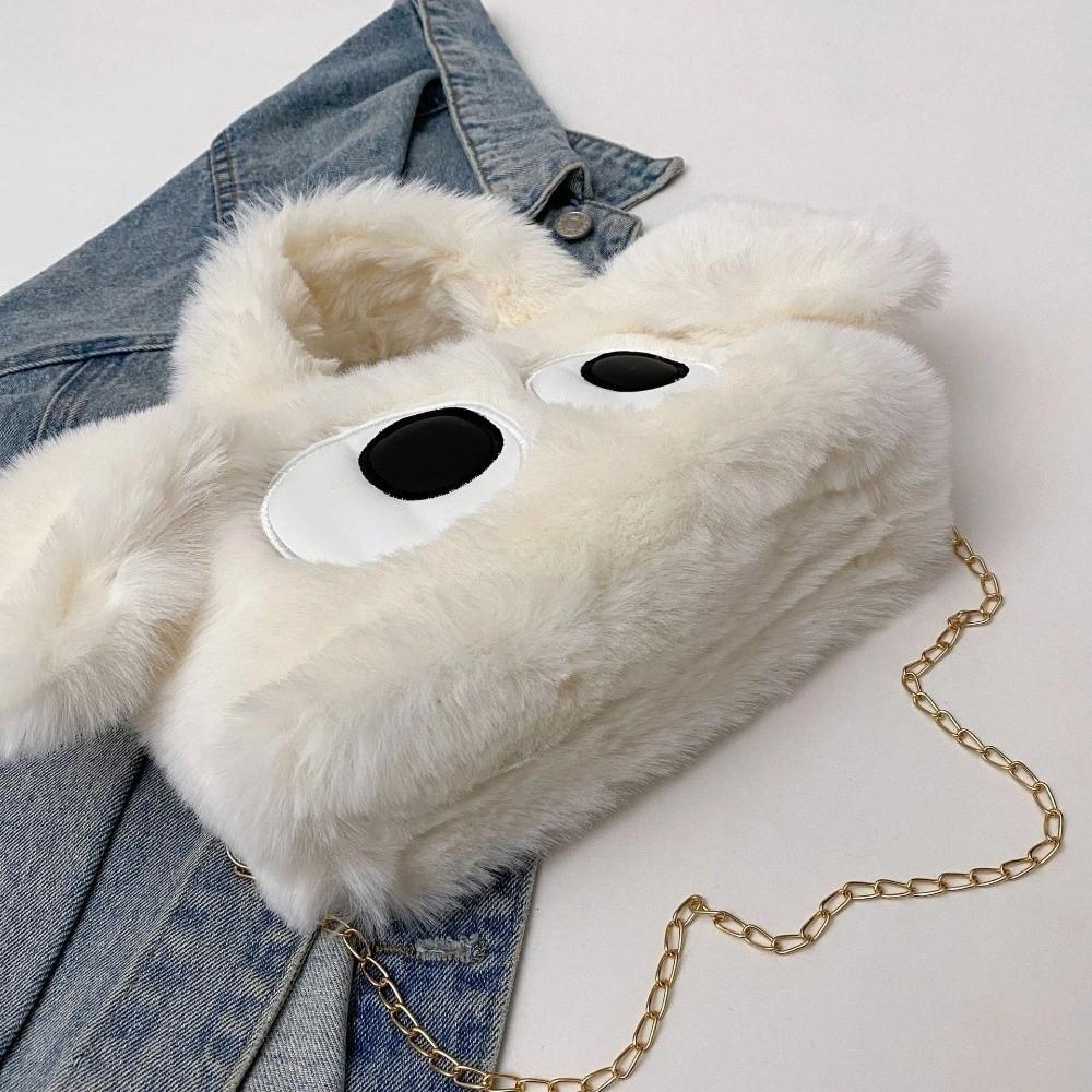 Cute with Big Eyes Crossbody Bag Dog Pattern Large Capacity Handbag Chain Strap Women's Bag Women