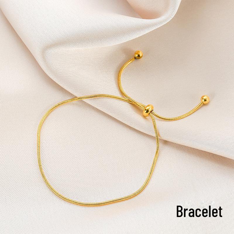 

Корейський розтяжний браслет зі зміїної кістки: Модна регульована лісова серія для студентів і подруг A00264 золотий