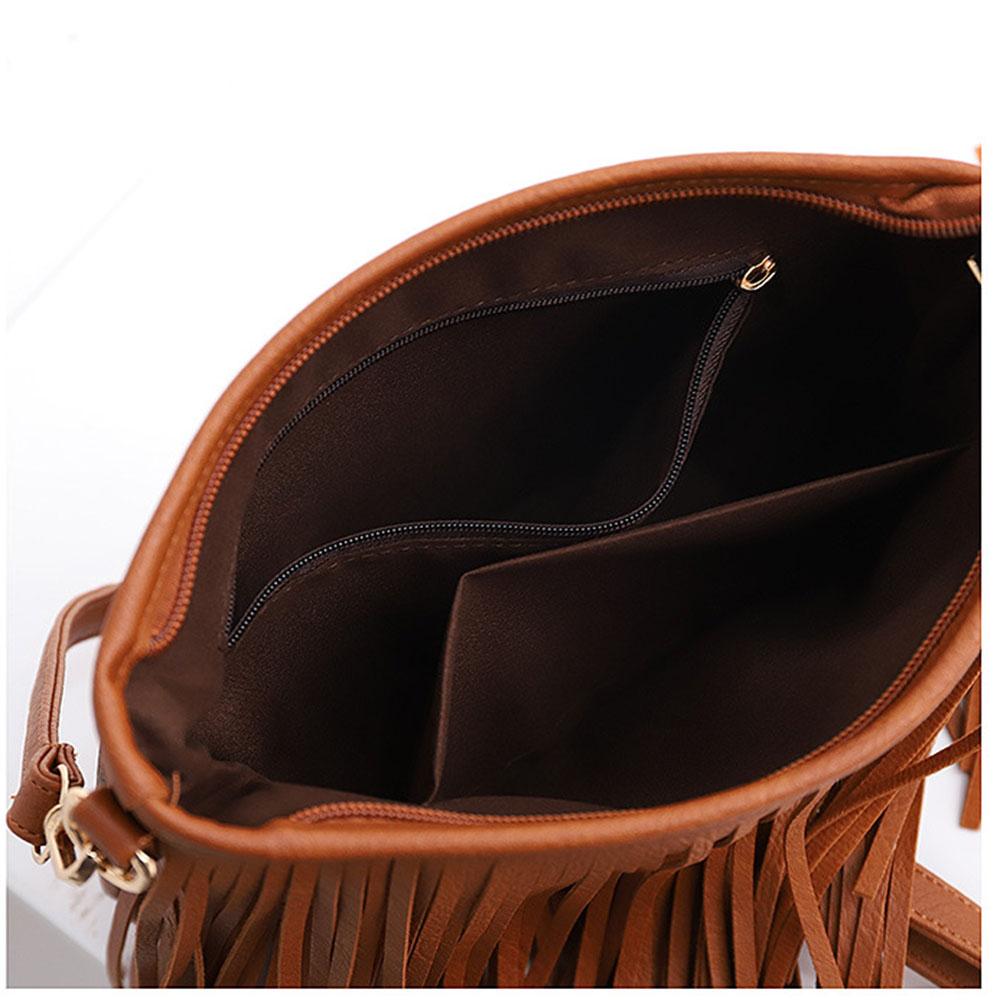 Querschnitt quadratische Mode Quaste One-Shoulder-Diagonal-Handtaschen Freizeittasche