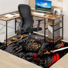 Retro Samurai Pattern Print Rug - Durable Stylish Mat for Desk Coffee Table Hallway, Japanese Themed Home Decor