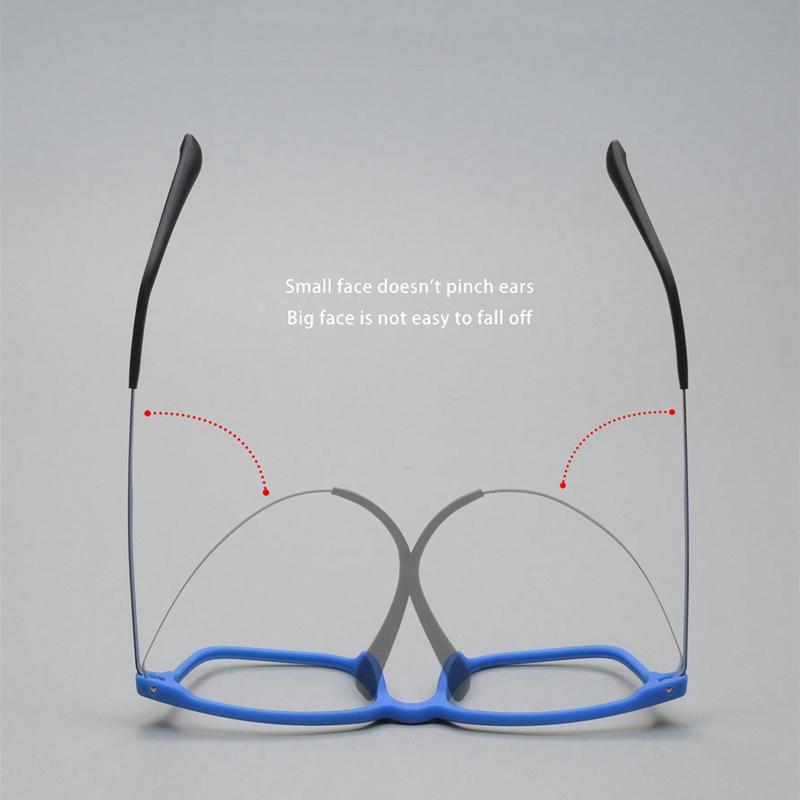 Retro Ultra Light Rubber Titanium Tr-90 Square Eyeglass Frame Men Women Anti Blue Light Anti Radiation Computer Office Glasses
