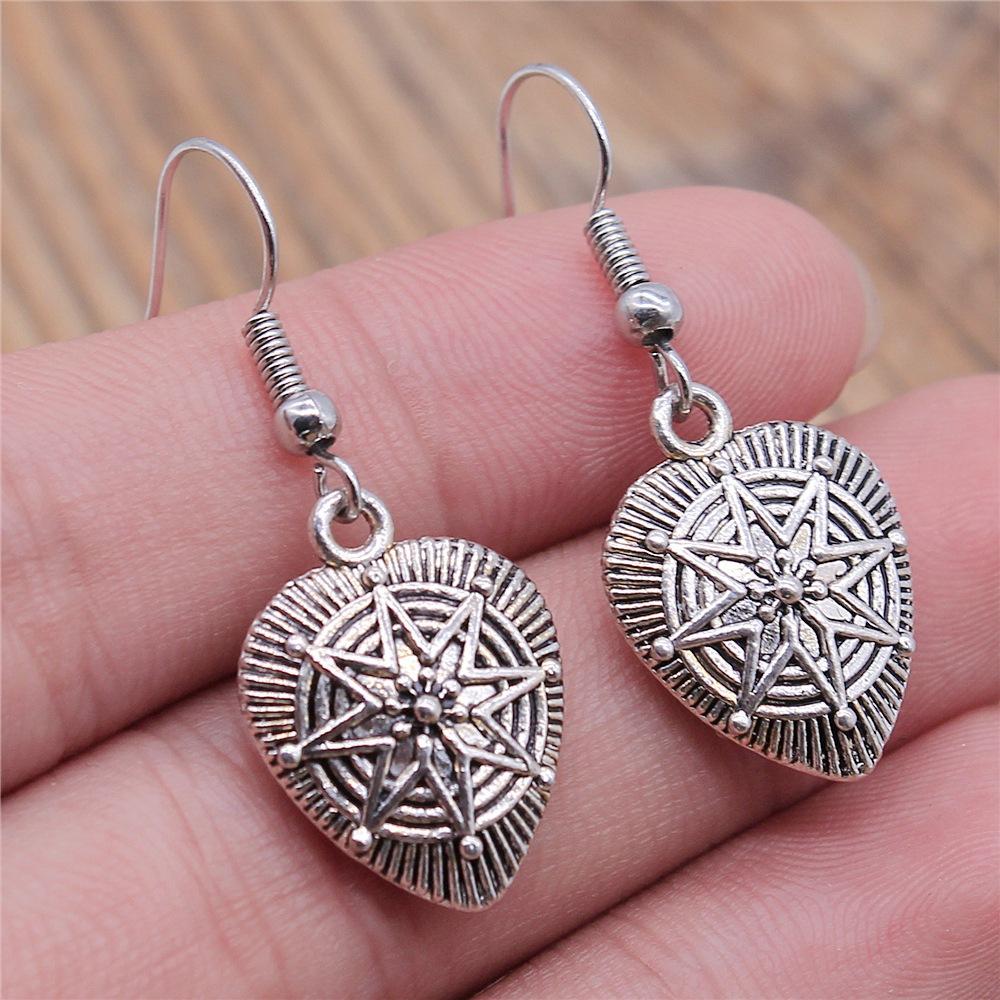 24 Styles Simple Design Gothic Punk Style Hollow Heart Drop Earrings For Women Vintage Fashion Earring Gift