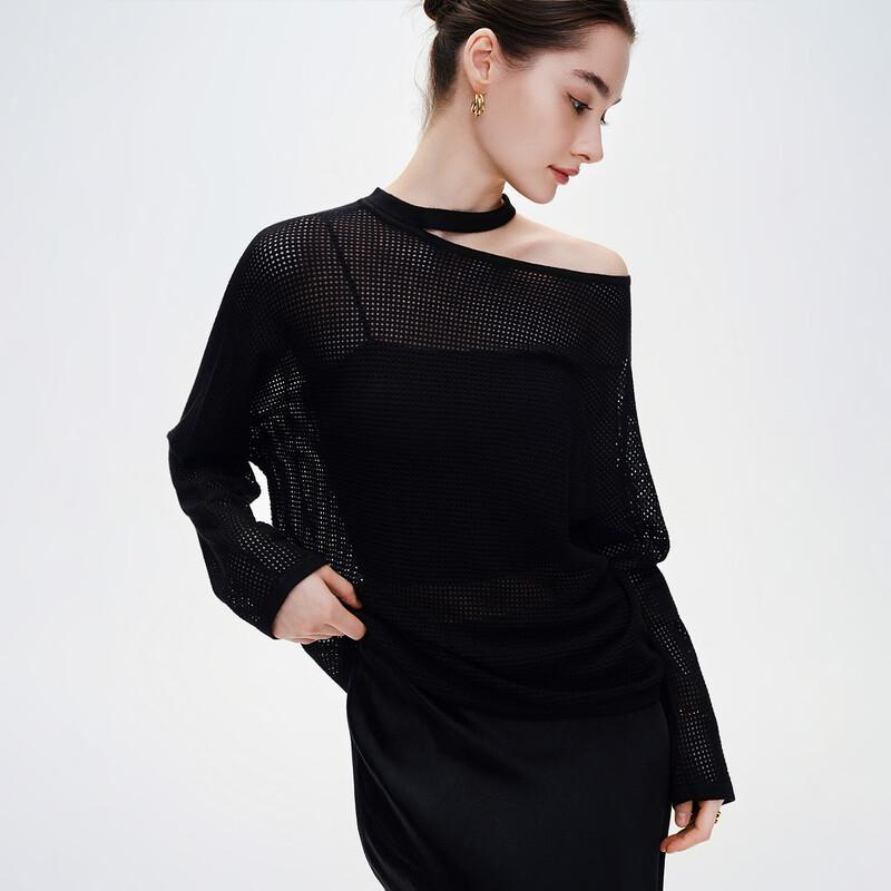 Giovanni Valentino Women's Loose Knit Cutout Sweater