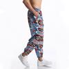 Summer Cotton Linen Men's Casual Drawstring Graphic Print Boho Tribal Vintage Pants Outdoor Activities Trousers Running Jogger
