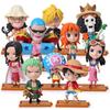 Anime Figure One Piece Monkey Luffy Roronoa Zoro Kawaii Toys Figural Nendoroid Car Decoration Model Gift D Q PVC Kid Friendly Entertaining Fun Play