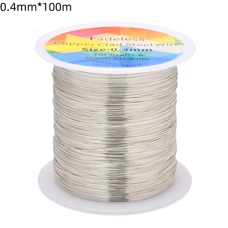 100M/328Ft Fadeless Copper Clad Steel Wire Bendable Metal Sculpting Wire For Craft Floral Jewelry Making 0.3/0.4/0.5Mm
