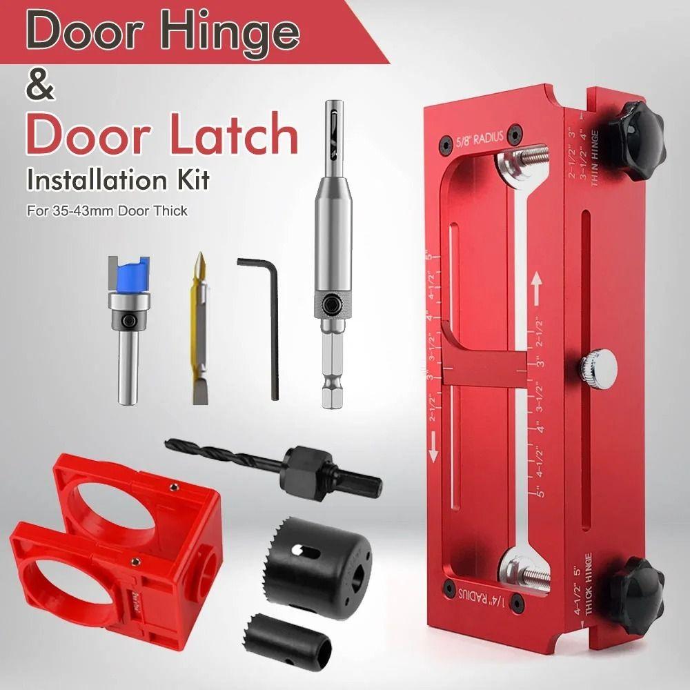 Aluminum Zinc Zinc Alloy Mortising Locator Jig Adjustable Mortise Guide Hinge Installation Kit  Hole Drilling