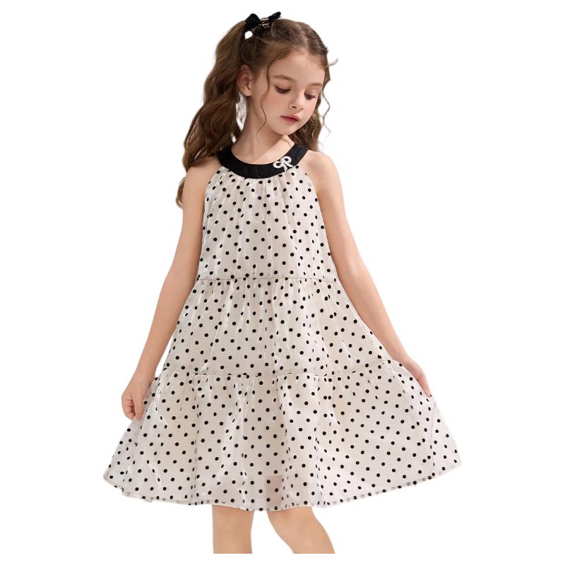 ASK JUNIOR Girls  Polka Dot Princess Summer Dress 140