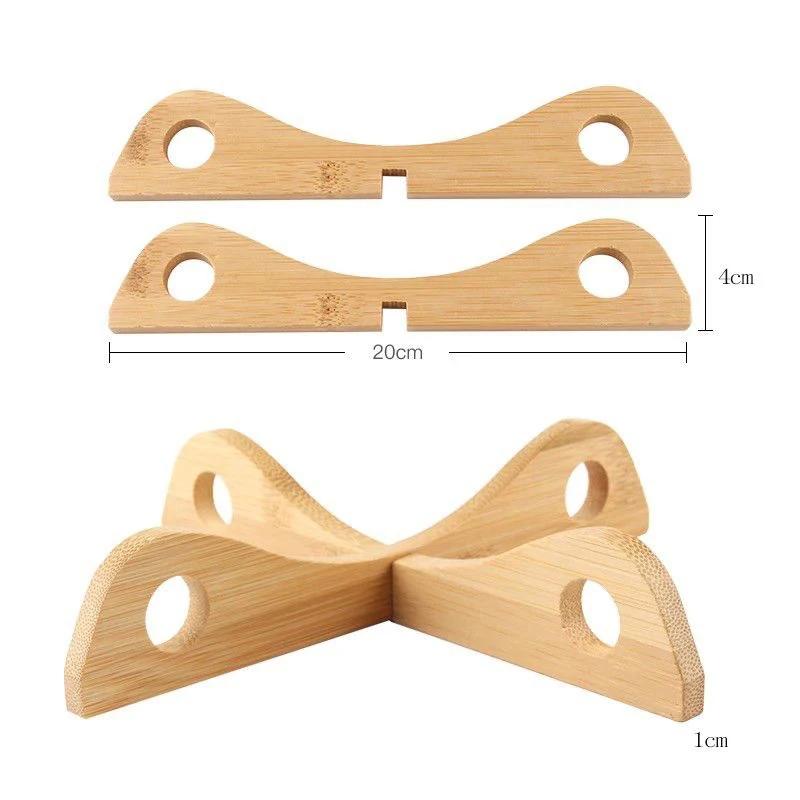 Isolierende Topfuntersetzer Küche Verbrühschutz Topfständer Bambusgestell für Kasserolle Tisch Wärmeisolierung Topfunterlage Küchenzubehör