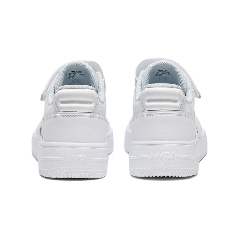 Anta נעלי סקייט נוחות, רב-תכליתיות, בולמות זעזועים, מונעות החלקה, נמוכות לילדים, נעלי ספורט לילדים, לבן 332328003S-5