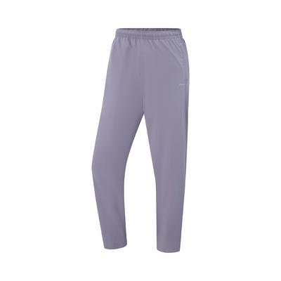 Li Ning Fitness Series Solid Color Elastic Versatile Mid Waist Straight Leg Sports Pants Women Pants AYKV490-4