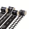 9 Stück DIY Straßenverkehr Klebeband Abziehbares Etikettenband - Perfekt für Eisenbahn Zug Kurve und Papierband