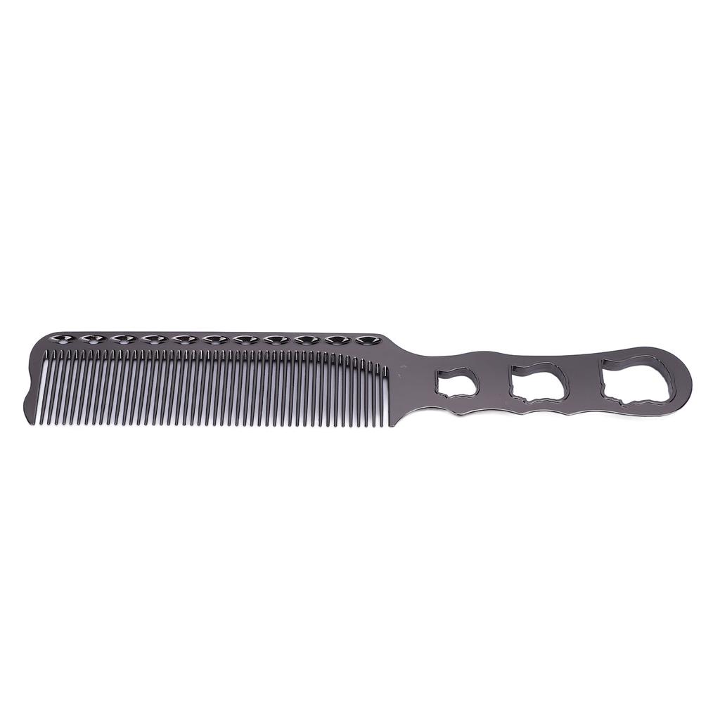 Metal Hair Comb Aluminum Fine Tooth Hair Cutting Flat Top Clipper Comb for Professional Stylists and Barbers