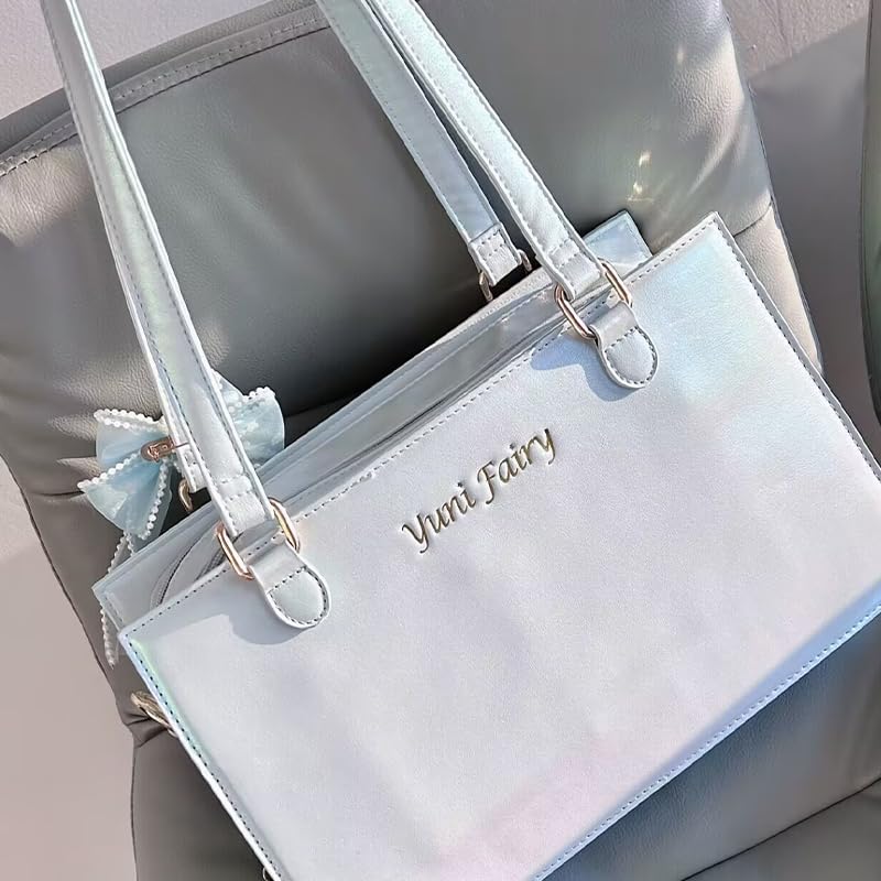 YuniFairy Shell Motif Ita Bag, Badge Display Bag, Oshikatsu Bag, Seashell, Pearl Blue [Parallel Import]