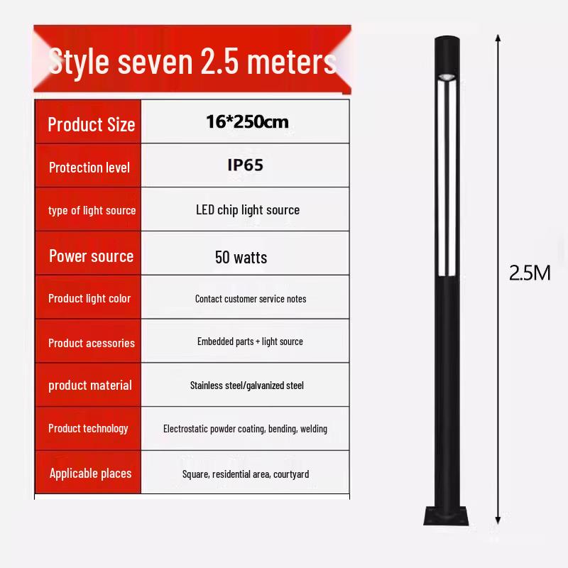 Outdoor Park & Garden Dual-Power LED Lamp