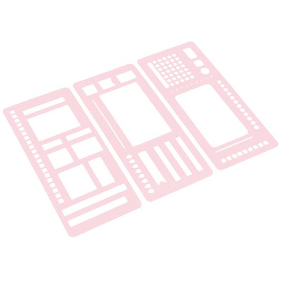 Handmade Flexible Record Template Dot Grid Journal Planner Stencil Set for Drawing And Checklists Practical Planning Tools