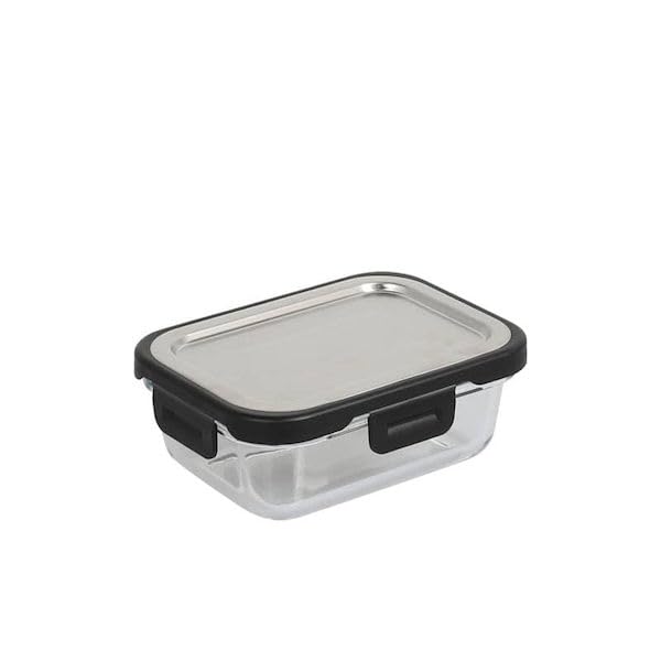 

Dulton Food Container with Stainless Steel and Height Width Depth Capacity 350ml Lid, Small, Enjoy Cooking, Eating, Cleaning - 55mm, 150mm, 110mm,