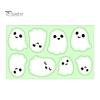 Decorative Glass Film for Home Halloween Glow-in-the-Dark Wall Stickers, Cute Cartoon Pumpkin Ghost Decals, Waterproof PVC Window Clings Removable Art