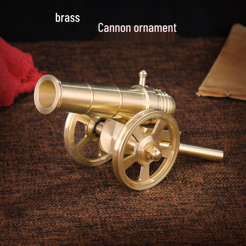 Brass Cannon Mini Models: Retro Metal Home Office Decor and Gifts