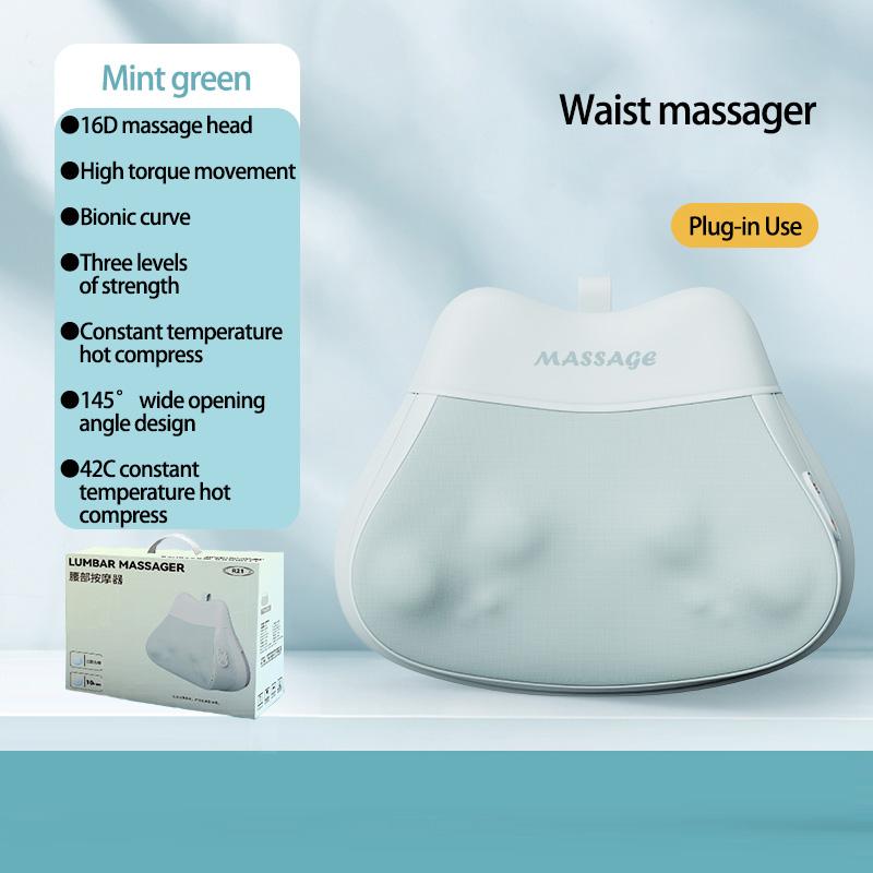 

Jinkairui полностью автоматическая массажная подушка перезаряжаемая согревающая поддержка поясницы бытовая многофункциональная разминающая массажная подушка поясничный массажер