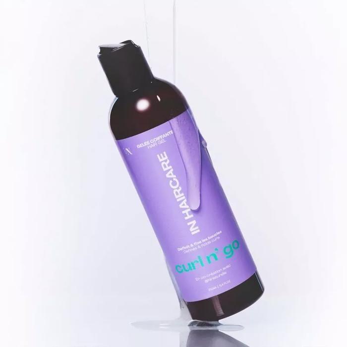 Gelée Coiffante - IN HAIRCARE - Curl N' Go - 250mL - Sans Parabène - Hydratante - Fixante
