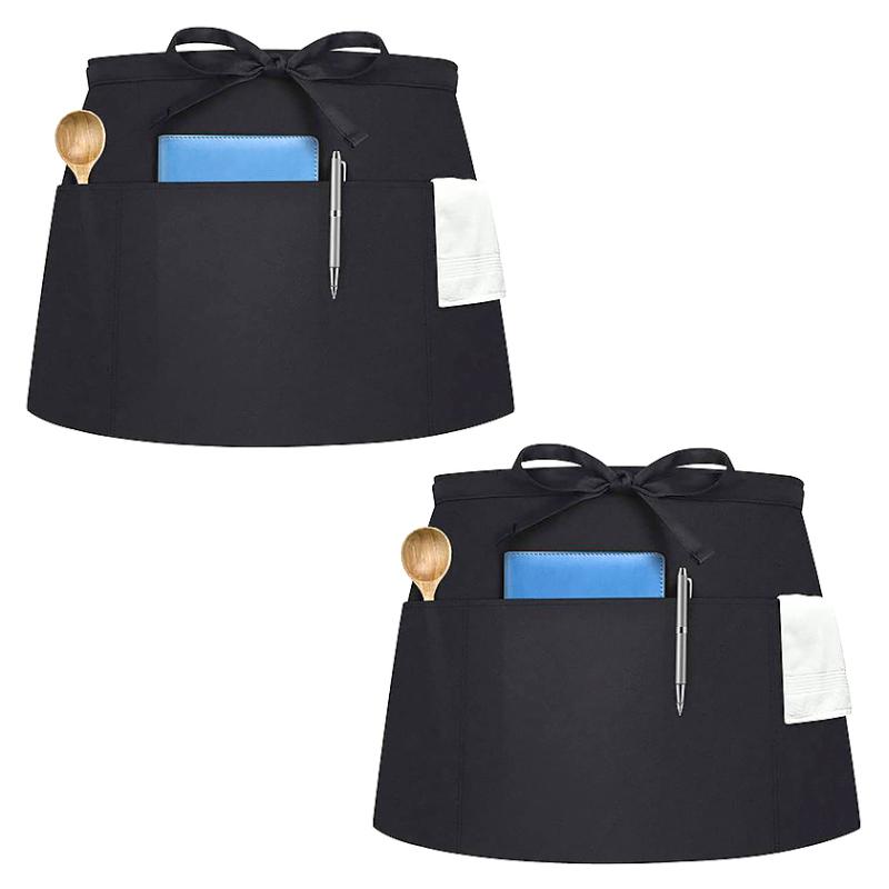 

1Pc Waterproof Pocket Apron Half Body Flower Shops Waist Apron Lace-up Short Apron Coverall Restaurant