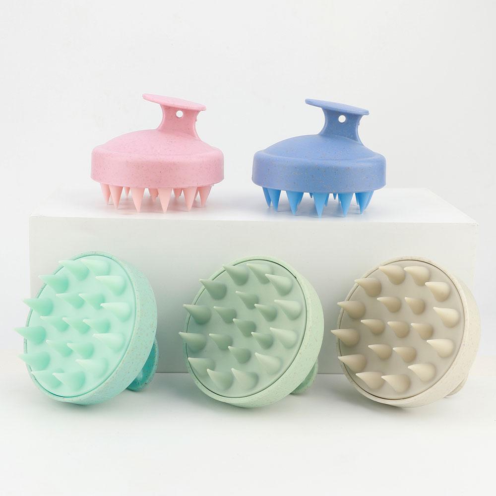 Silicone Shampoo Scalp Hair Massager Head Body Scalp Massage Brush Scalp Massage Brush Comb Magic Handle Brush Spa Massage Brush