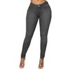 2026 New Fashion Slim Fit Women's Jeans, Solid Color Casual Pencil Pants