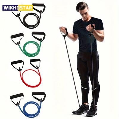 1pc 4-Level Resistance Bands with Handles for Home Workouts and Strength Training - Perfect for Yoga, Pilates,and Fitness Equipm