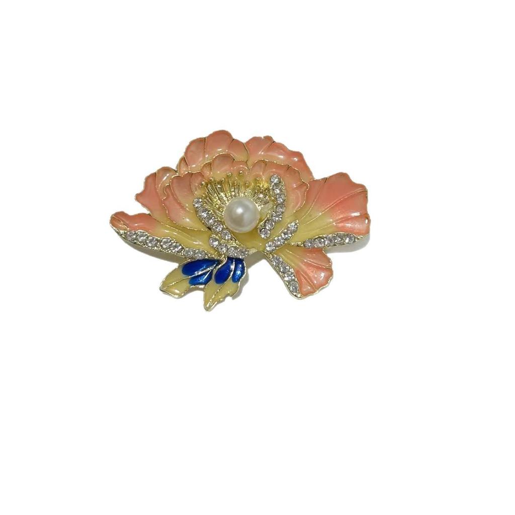 Premium Peony Brooch New Retro Elegant Pin Premium Anti-light Collar Corsage