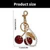 Przenośny brelok do kluczy z wiśnią, akcesorium do torebki, ręcznie robiona zawieszka do torebki z wiśnią z perłami, urozmaica Twój styl.